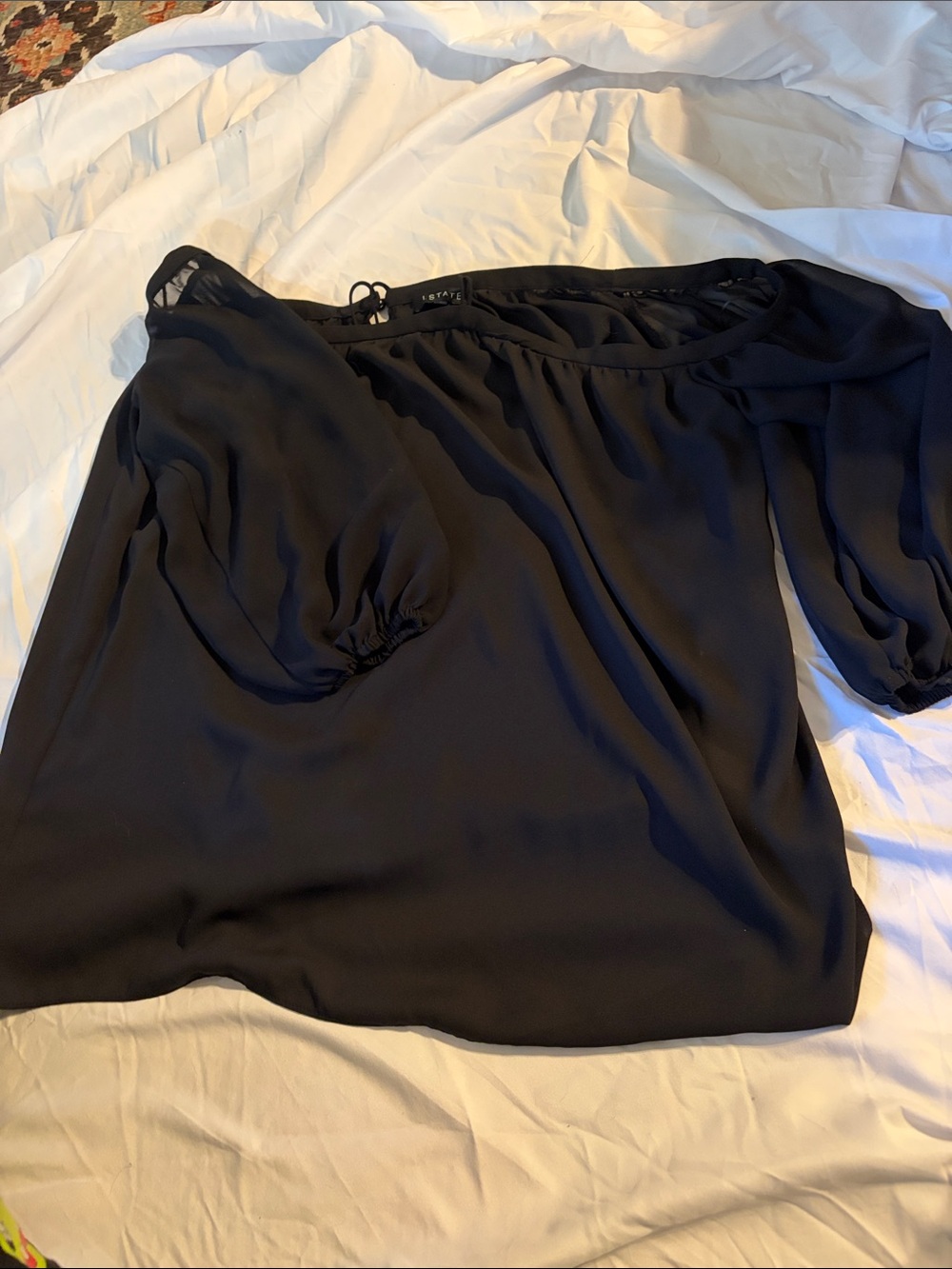 1. State Black Off-Shoulder Blouse